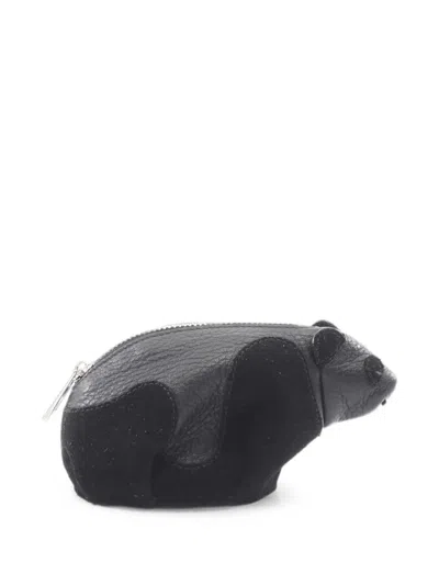 Pre-owned Loewe 2000s Panda Coin Purse In Black