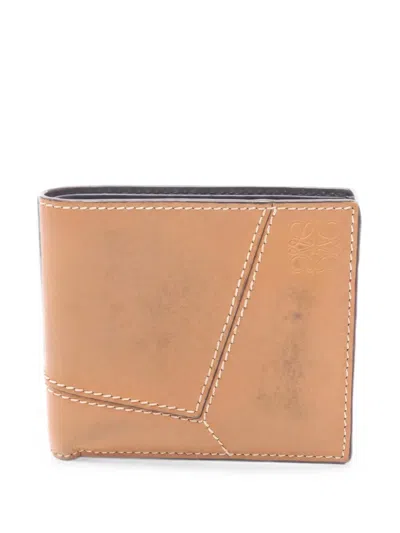 Pre-owned Loewe 2000s Puzzle Bifold Wallet In Brown