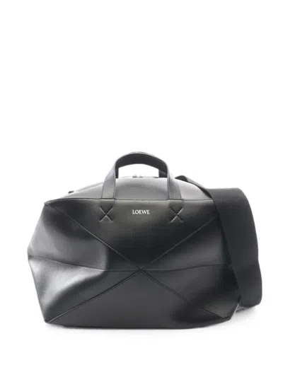 Pre-owned Loewe 2000s Puzzle Fold Tote Bag In Black