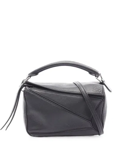 Pre-owned Loewe 2000s Puzzle Mini Bag In Black