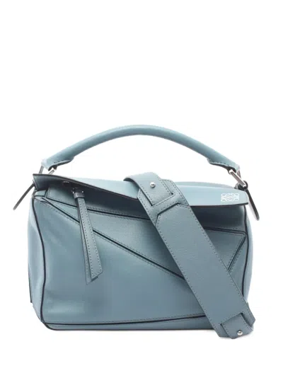 Pre-owned Loewe 2000s Puzzle Shoulder Bag In Blue