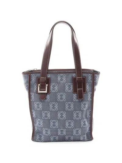 Loewe 2000s Repeat Anagram Tote Bag In Blue