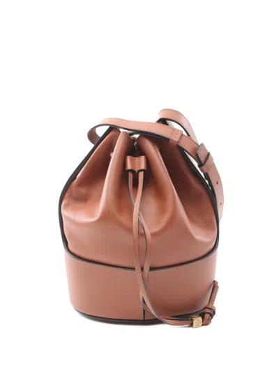 Pre-owned Loewe 2000s Small Balloon Bucket Bag In Brown
