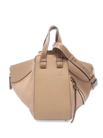 Loewe 2000s Small Hammock Leather Tote Bag In Brown