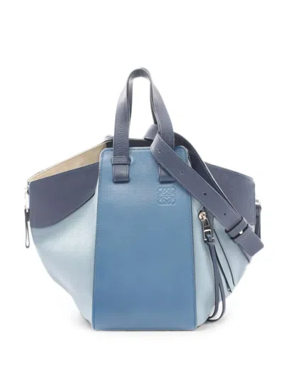 Pre-owned Loewe 2000s Small Hammock Tote Bag In Blue