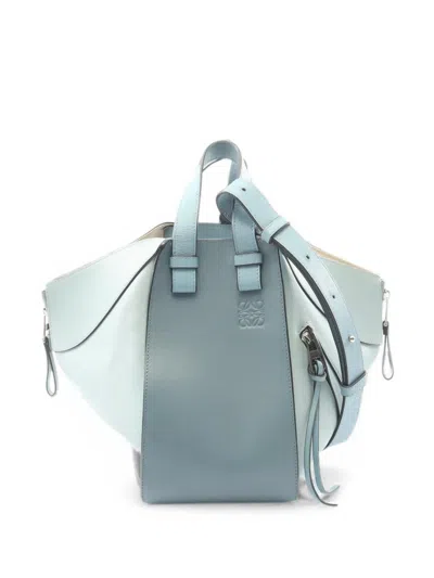 Pre-owned Loewe 2000s Small Hammock Tote Bag In Blue