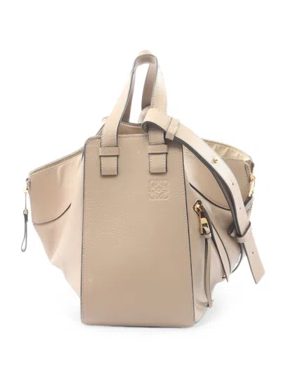 Pre-owned Loewe 2000s Small Hammock Tote Bag In Neutrals