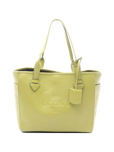 Pre-owned Loewe 2000s Small Heritage Tote Bag In Green