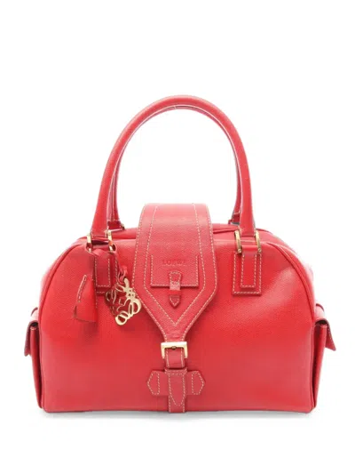 Pre-owned Loewe 2000s Traveler Tote Bag In Red
