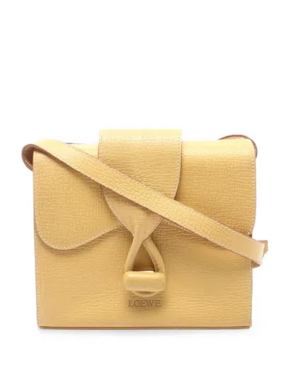 Pre-owned Loewe 2000s Turn-lock Shoulder Bag In Yellow