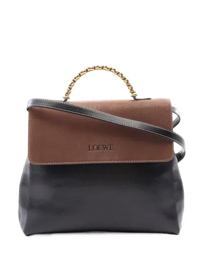 Pre-owned Loewe 2000s Velasquez Twist Tote Bag In Black