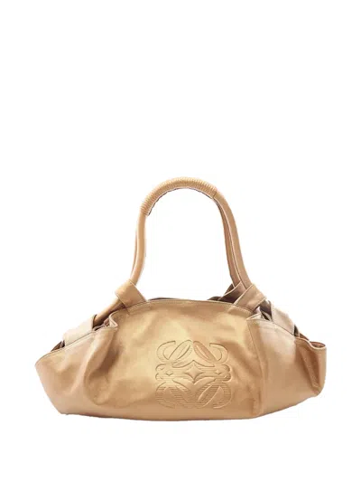 Pre-owned Loewe 2002-2026 Metallic Nappa Aire Hobo Bag In Gold