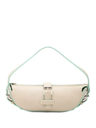 Pre-owned Loewe 2004 Mini Pebbled Leather Boat Bag Handbag In Neutral
