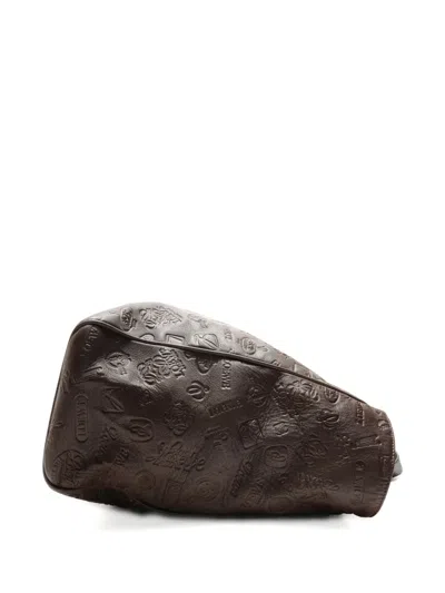 Pre-owned Loewe 2006 160th Anniversary Logo-embossed Tote Bag In Brown