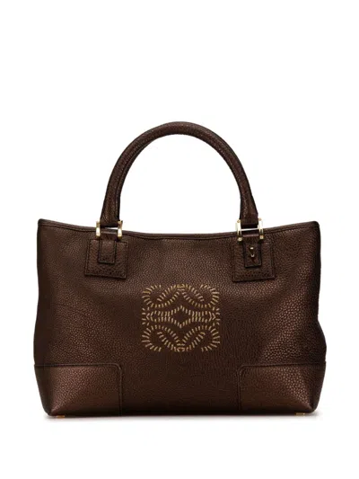 Pre-owned Loewe 2006 Fusta Tote Bag In Brown