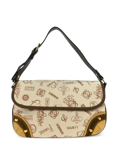 Pre-owned Loewe 2006 Printed Tote Bag In Neutral