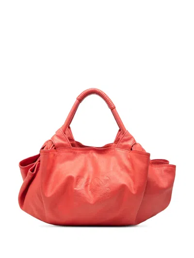 Pre-owned Loewe 2007 Nappa Aire Hobo Bag In Red