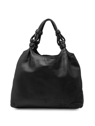 Pre-owned Loewe 2007 Nappa Flamenco Hobo Tote Bag In Black