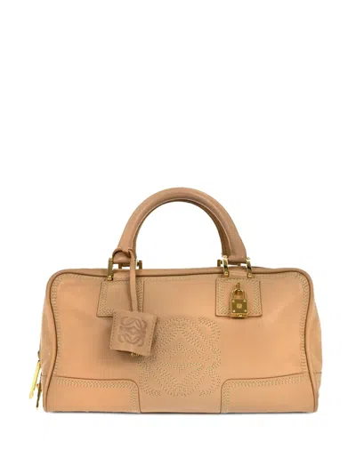 Pre-owned Loewe 2008 28 Amazona Leather Tote Bag In Neutral