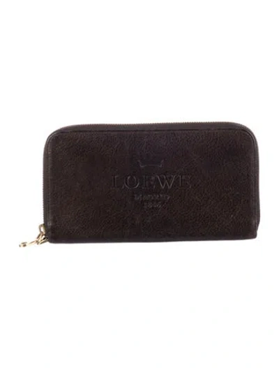 Pre-owned Loewe 2008 Leather Wallet In Brown