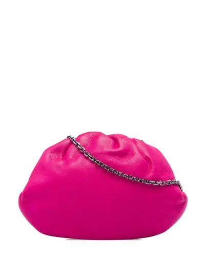 Pre-owned Loewe 2009 Sheepskin Chain Crossbody Bag In Pink