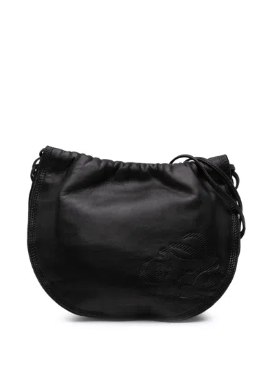 Pre-owned Loewe 2010-2020 Anagram Leather Crossbody Bag In Black