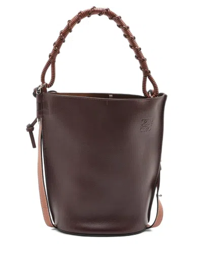 Pre-owned Loewe 2010-2020 Braided-handle Bucket Bag In Brown