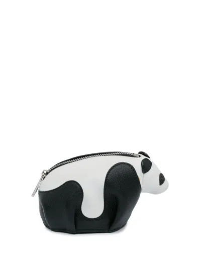 Pre-owned Loewe 2010-2023 Panda Coin Pouch In White