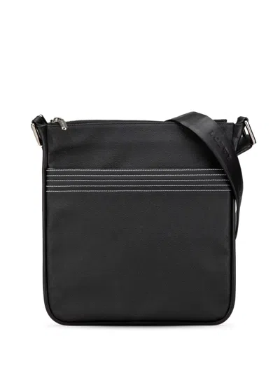 Pre-owned Loewe 2010-2024 Anagram Leather Crossbody Bag In Black