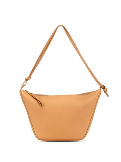 Pre-owned Loewe 2010-2024 Mini Leather Hammock Hobo Satchel In Brown