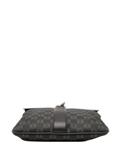 Pre-owned Loewe 2010-2025 Anagram Coated Canvas Crossbody Bag In Brown