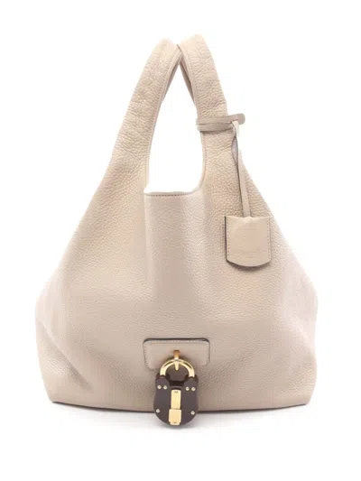 Pre-owned Loewe 2010-2025 Calfksin Carmen Handbag In Brown