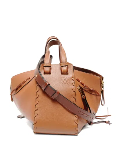 Pre-owned Loewe 2010-2025 Hammock Leather Tote Bag In Brown