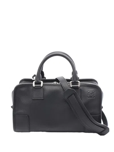 Pre-owned Loewe 2010-2025 Leather Amazona 28 Satchel In Black