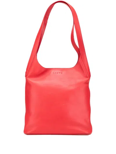 Pre-owned Loewe 2010-2025 Leather Shoulder Bag In Red