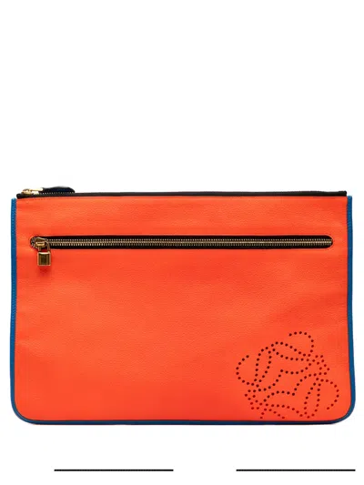 Pre-owned Loewe 2010-2025 Multicolor Leather Anagram Clutch Bag
