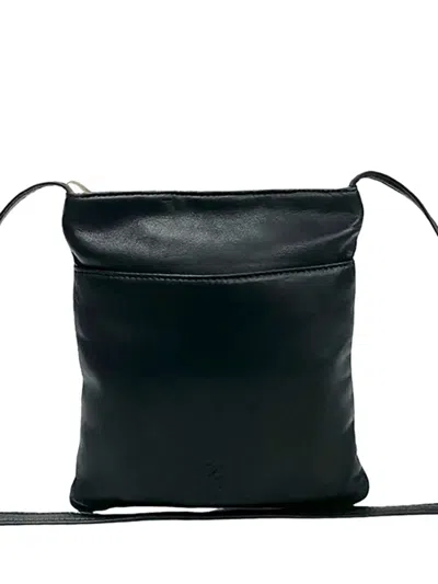 Pre-owned Loewe 2010-2025 Nappa Anagram Crossbody Shoulder Bag In Black