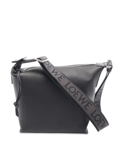 Pre-owned Loewe 2010-2025 Small Leather Cubi Crossbody Bag In Black