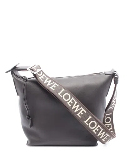 Pre-owned Loewe 2010-2025 Small Leather Cubi Crossbody Bag In Gray