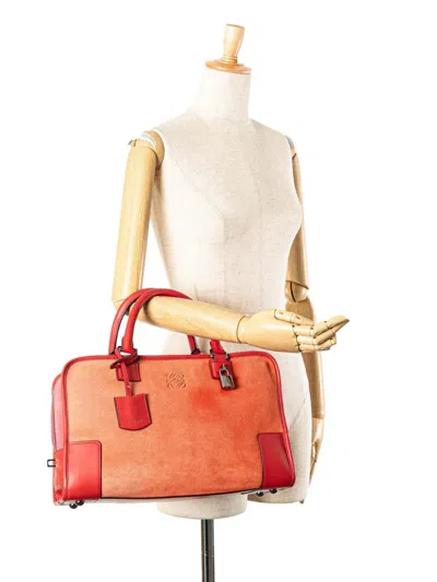 Pre-owned Loewe 2010-2025 Suede Amazona 36 Handbag