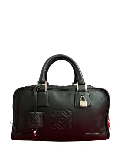 Pre-owned Loewe 2010-2026 Leather Amazona 28 Handbag In Black