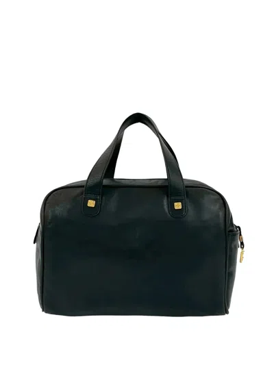 Pre-owned Loewe 2010-2026 Leather Anagram Handbag In Black