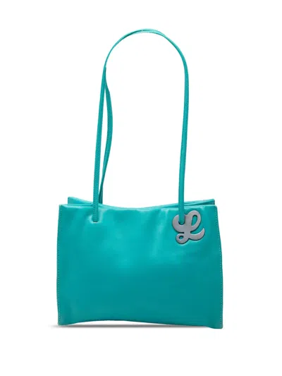 Pre-owned Loewe 2010-2026 Leather Tote Bag In Blue