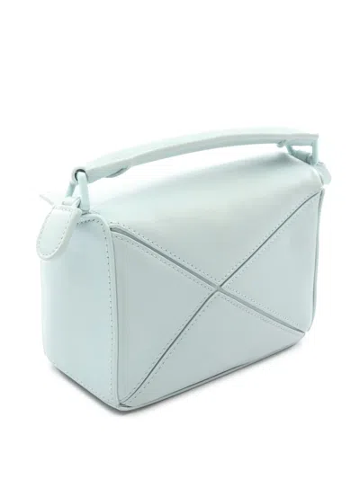 Pre-owned Loewe 2010-2026 Mini Calfskin Puzzle Satchel In Green