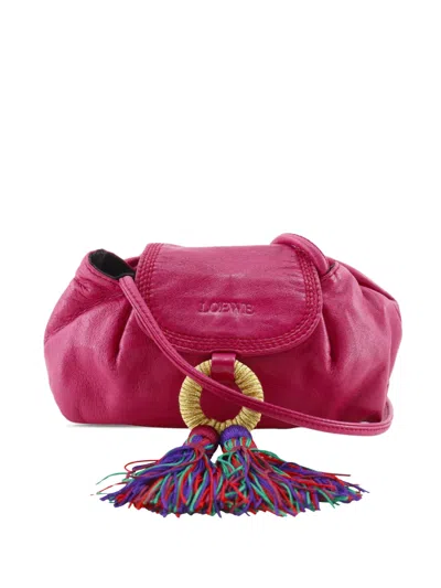 Pre-owned Loewe 2010-2026 Mini Nappa Tassel Crossbody Bag In Pink