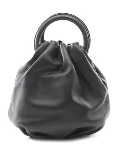 Pre-owned Loewe 2010-2026 Small Gathered Lambskin Bounce Bag Handbag In Black