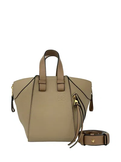 Pre-owned Loewe 2010-2026 Small Leather Hammock Satchel In Brown