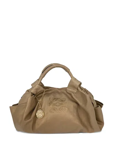 Pre-owned Loewe 2010 Aire Leather Tote Bag In Gold