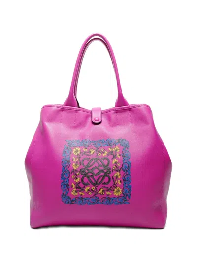 Pre-owned Loewe 2010 Anagram Tote Bag In Pink