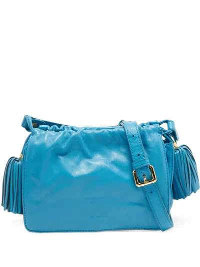 Pre-owned Loewe 2010 Flamenco Tassel-detail Cross Body Bag In Blue